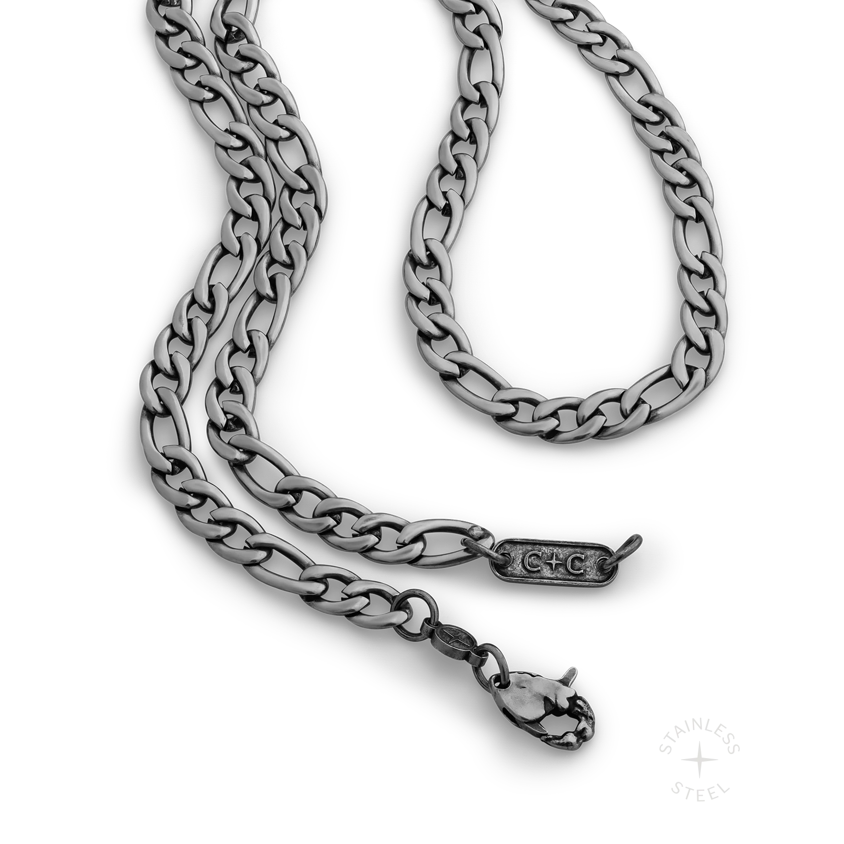 Figaro Chain x 6.2mm x Antiqued - Image 2